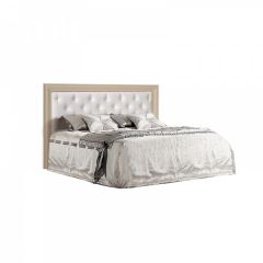 Кровать 2-х спальная (1,6 м) Амели штрих-лак с мягким изголовьем с подъемным механизмом (АМКР-2[3]) в Нижнем Тагиле - nizhniy-tagil.mebel24.online | фото