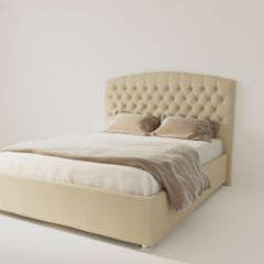 Кровать Берлин с ПМ 1200 (экокожа бежевая) в Нижнем Тагиле - nizhniy-tagil.mebel24.online | фото 4