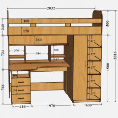 Кровать-чердак Аракс в Нижнем Тагиле - nizhniy-tagil.mebel24.online | фото 4