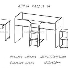 КАПРИЗ-14 Кровать 800 двухъярусная без рисунка в Нижнем Тагиле - nizhniy-tagil.mebel24.online | фото 2