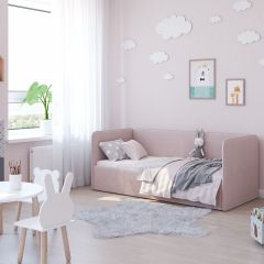Кровать-диван Leonardo 160*70 (Розовый) + боковина в Нижнем Тагиле - nizhniy-tagil.mebel24.online | фото 5