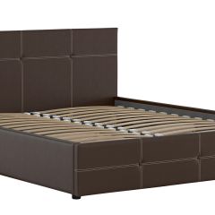 Кровать двойная Синди 160 + ортопед + ПМ + дно (арт. Марика 468 к/з (шоколад)) в Нижнем Тагиле - nizhniy-tagil.mebel24.online | фото 2