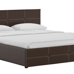 Кровать двойная Синди 160 + ортопед + ПМ + дно (арт. Марика 468 к/з (шоколад)) в Нижнем Тагиле - nizhniy-tagil.mebel24.online | фото