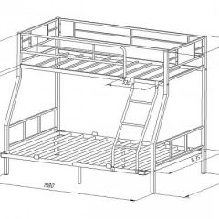 Кровать двухъярусная "Гранада-1 140" Серый в Нижнем Тагиле - nizhniy-tagil.mebel24.online | фото 2