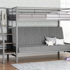 Кровать двухъярусная с диваном "Мадлен-3" (Серый/Серый) в Нижнем Тагиле - nizhniy-tagil.mebel24.online | фото