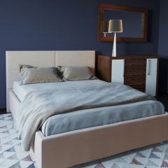 Кровать Корсика с ПМ 1600 (экокожа бежевая) в Нижнем Тагиле - nizhniy-tagil.mebel24.online | фото 2