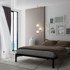 Кровать Мета с матрасом 1200 (черный) в Нижнем Тагиле - nizhniy-tagil.mebel24.online | фото 2