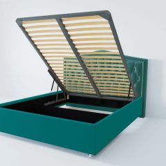 Кровать Нягань с ПМ 1200 (велюр бирюзовый) в Нижнем Тагиле - nizhniy-tagil.mebel24.online | фото