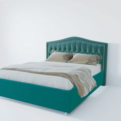 Кровать Нягань с ПМ 1200 (велюр бирюзовый) в Нижнем Тагиле - nizhniy-tagil.mebel24.online | фото 2