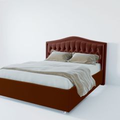 Кровать Нягань с ПМ 1200 (велюр бордо) в Нижнем Тагиле - nizhniy-tagil.mebel24.online | фото 2
