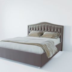 Кровать Нягань с ПМ 1200 (велюр темно-серый) в Нижнем Тагиле - nizhniy-tagil.mebel24.online | фото 2