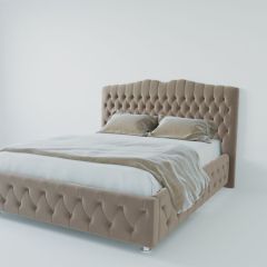 Кровать Нягань с ПМ 1400 (велюр серый) в Нижнем Тагиле - nizhniy-tagil.mebel24.online | фото