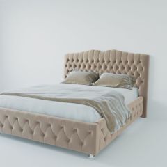 Кровать Нягань с ПМ 1400 (велюр светло-серый) в Нижнем Тагиле - nizhniy-tagil.mebel24.online | фото