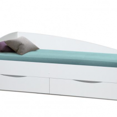 Кровать одинарная "Фея - 3" асимметричная 1900х800 (белая) в Нижнем Тагиле - nizhniy-tagil.mebel24.online | фото