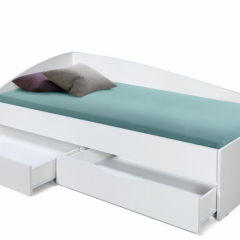 Кровать одинарная "Фея - 3" асимметричная 2000х900 (белая) в Нижнем Тагиле - nizhniy-tagil.mebel24.online | фото 2
