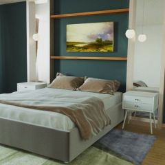 Кровать Подиум с ортопедическим основанием 1200 (велюр темно-серый) в Нижнем Тагиле - nizhniy-tagil.mebel24.online | фото 3