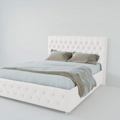 Кровать Версаль 1600 без основания (экокожа белый) в Нижнем Тагиле - nizhniy-tagil.mebel24.online | фото