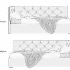 Кровать угловая Лилу интерьерная +основание (90х200) в Нижнем Тагиле - nizhniy-tagil.mebel24.online | фото 2