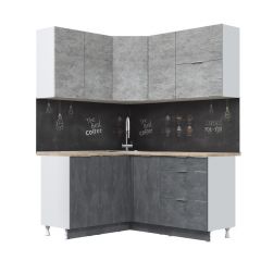 Кухонный гарнитур Асти-бетон угловой 1,4*1,6 в Нижнем Тагиле - nizhniy-tagil.mebel24.online | фото 3