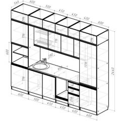 Кухонный гарнитур Паола люкс 3000 мм в Нижнем Тагиле - nizhniy-tagil.mebel24.online | фото 2