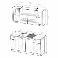 Кухонный гарнитур Сабрина стандарт 1600 в Нижнем Тагиле - nizhniy-tagil.mebel24.online | фото 3