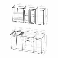 Кухонный гарнитур Светлана стандарт 1600 в Нижнем Тагиле - nizhniy-tagil.mebel24.online | фото 3