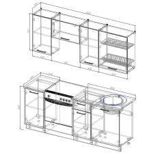 Кухонный гарнитур Вегас 2000 (Стол. 26мм) в Нижнем Тагиле - nizhniy-tagil.mebel24.online | фото 3