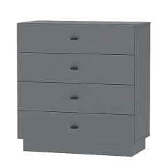 Квадро К-1 Комод 4ящ. (ЛДСП Графит) в Нижнем Тагиле - nizhniy-tagil.mebel24.online | фото