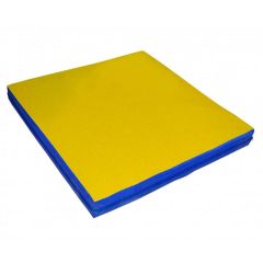 Мат гимнастический 1х1х0,1м цв. синий-желтый в Нижнем Тагиле - nizhniy-tagil.mebel24.online | фото 1