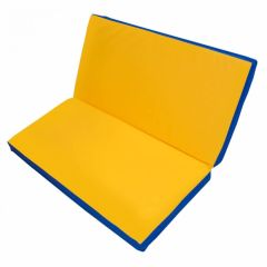 Мат гимнастический 1х1х0,1м складной цв. синий-желтый в Нижнем Тагиле - nizhniy-tagil.mebel24.online | фото 1