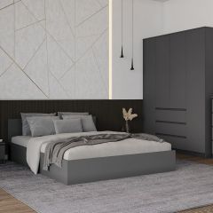 МОРИ КРМ 1600.1/1 Кровать (настил) графит в Нижнем Тагиле - nizhniy-tagil.mebel24.online | фото