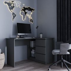 МОРИ МС-16 Стол угловой УНИ (графит) в Нижнем Тагиле - nizhniy-tagil.mebel24.online | фото