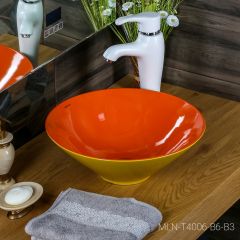 Накладная раковина melana mln-t4006-b6+b3 (желто-красная) в Нижнем Тагиле - nizhniy-tagil.mebel24.online | фото