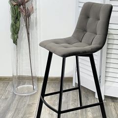 Полубарный стул CHILLI-QB SQUARE графит #14, велюр / черный каркас (H=66cm) М-City в Нижнем Тагиле - nizhniy-tagil.mebel24.online | фото 4