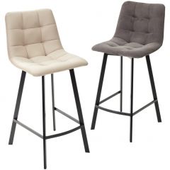 Полубарный стул CHILLI-QB SQUARE графит #14, велюр / черный каркас (H=66cm) М-City в Нижнем Тагиле - nizhniy-tagil.mebel24.online | фото 5