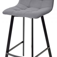 Полубарный стул CHILLI-QB SQUARE серый #27, велюр / черный каркас (H=66cm) М-City в Нижнем Тагиле - nizhniy-tagil.mebel24.online | фото
