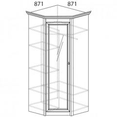 Шкаф угловой №641 "Флоренция" Фасад глухой (угол 871*871) Дуб оксфорд в Нижнем Тагиле - nizhniy-tagil.mebel24.online | фото 2