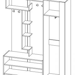 Прихожая Марица Модульная (ЯШ темный/ светлый) в Нижнем Тагиле - nizhniy-tagil.mebel24.online | фото 3