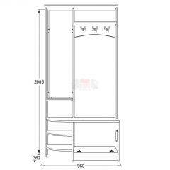 Прихожая Саша - 13 в Нижнем Тагиле - nizhniy-tagil.mebel24.online | фото 2