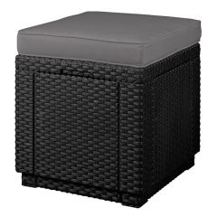Пуфик Куб с подушкой (Cube with cushion) графит - прохладный серый в Нижнем Тагиле - nizhniy-tagil.mebel24.online | фото 1