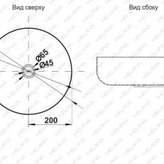 Раковина 400B Lake MELANA Profline ГРАФИТ накладная круглая 400B в Нижнем Тагиле - nizhniy-tagil.mebel24.online | фото 2