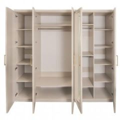 Шкаф 5-ти ств с зеркалами Мокко (бежевый) в Нижнем Тагиле - nizhniy-tagil.mebel24.online | фото 2