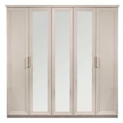 Шкаф 5-ти ств с зеркалами Мокко (бежевый) в Нижнем Тагиле - nizhniy-tagil.mebel24.online | фото 3