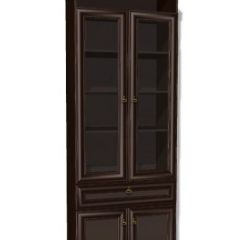 Шкаф для книг №611 Инна Денвер темный в Нижнем Тагиле - nizhniy-tagil.mebel24.online | фото
