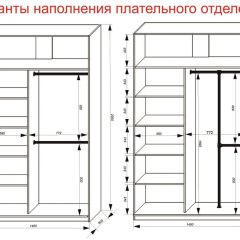 Шкаф-купе 1400 серии SOFT D8+D2+B2+PL4 (2 ящика+F обр.штанга) профиль «Графит» в Нижнем Тагиле - nizhniy-tagil.mebel24.online | фото 7