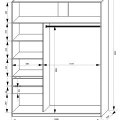 Шкаф-купе 1800 серии SOFT D1+D3+B2+PL1 (2 ящика+1штанга) профиль «Графит» в Нижнем Тагиле - nizhniy-tagil.mebel24.online | фото 3