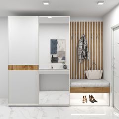 Шкаф-купе 1800 серии SOFT D6+D4+B2+PL2 (2 ящика+1штанга+1 полка) профиль «Капучино» в Нижнем Тагиле - nizhniy-tagil.mebel24.online | фото