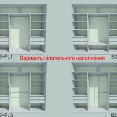 Шкаф-купе 1950 серии SILVER S3+S1+S4 B22+PL3 (по 2 ящика лев/прав+2 штанги) профиль «Серебро» в Нижнем Тагиле - nizhniy-tagil.mebel24.online | фото 6