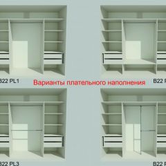 Шкаф-купе 2450 серии NEW CLASSIC K6Z+K1+K6+B22+PL1 (по 2 ящика лев/прав+1 штанга) профиль «Капучино» в Нижнем Тагиле - nizhniy-tagil.mebel24.online | фото 6