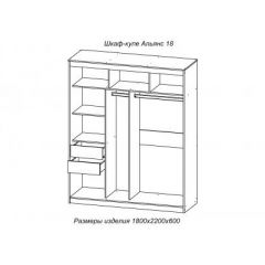 АЛЬЯНС 18 Шкаф-купе + комплект зеркал №4 в Нижнем Тагиле - nizhniy-tagil.mebel24.online | фото 3